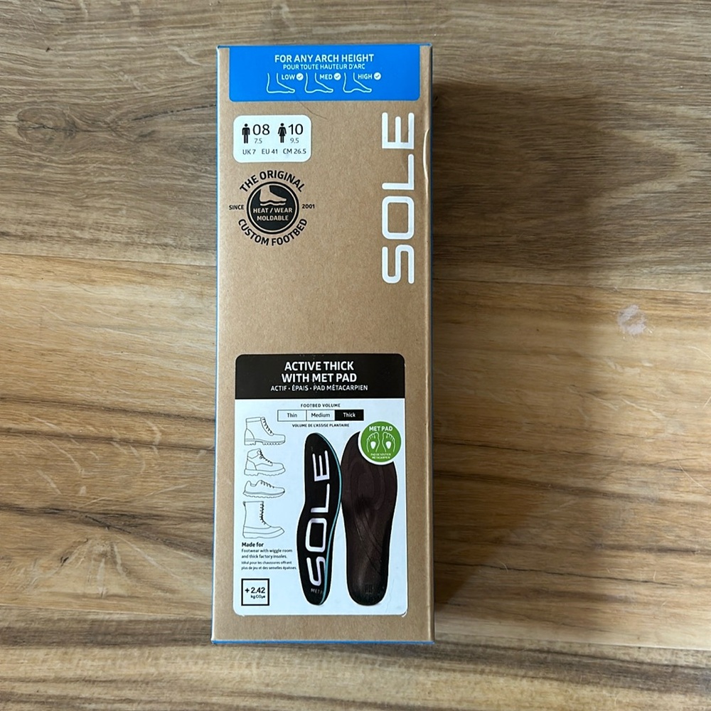 SOLE insoles 10/9.5